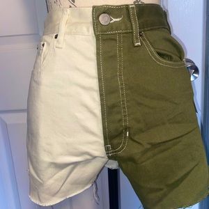 Green and cream Pacsun shorts!